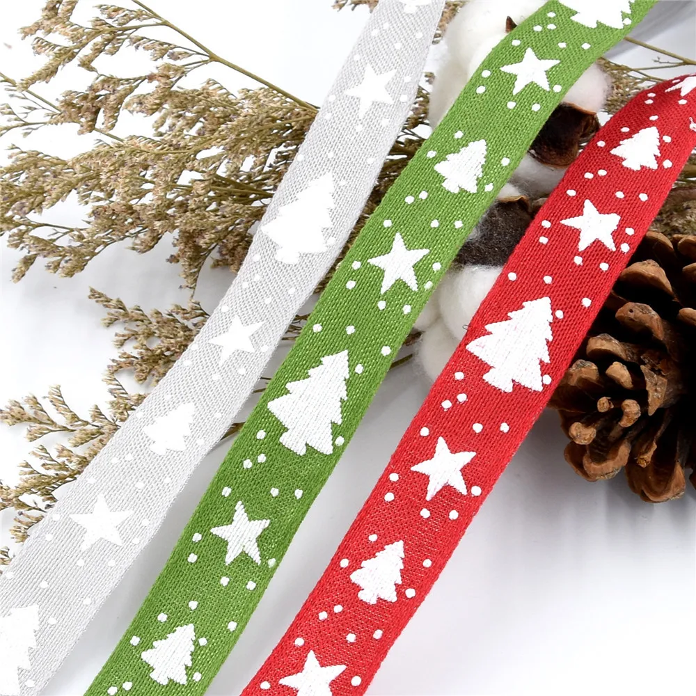 DZ Nové zlaté razenie pása s nástrojmi päť hviezdičkový festival dekorácie darčekový balíček vysoký stupeň vytlačené Vianočný stromček pásu