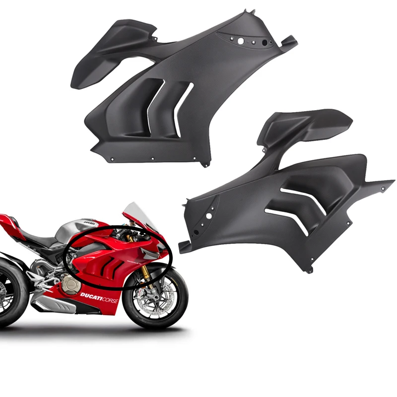 Pre Ducati Panigale V4 V4R 2020 2021 2021+ Nový 1 Pár 100% Carbon Fiber Motocykel Strane Horské Bočný Panel Kryt Príslušenstvo
