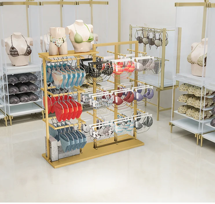 Shop bielizeň poličky spodná bielizeň, podprsenky zobraziť rack nákupné centrum obojstranné visí šortky Nakajima displej rack stojan displej