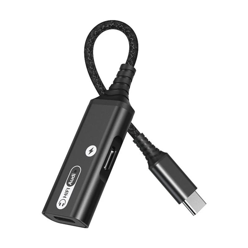 Nový USB Typu C Na 3,5 Mm pre Slúchadlá A Nabíjačku Adaptér, 2 V 1, USB C Do Aux Audio Adaptér Jack Splitter Pre HUAWEI