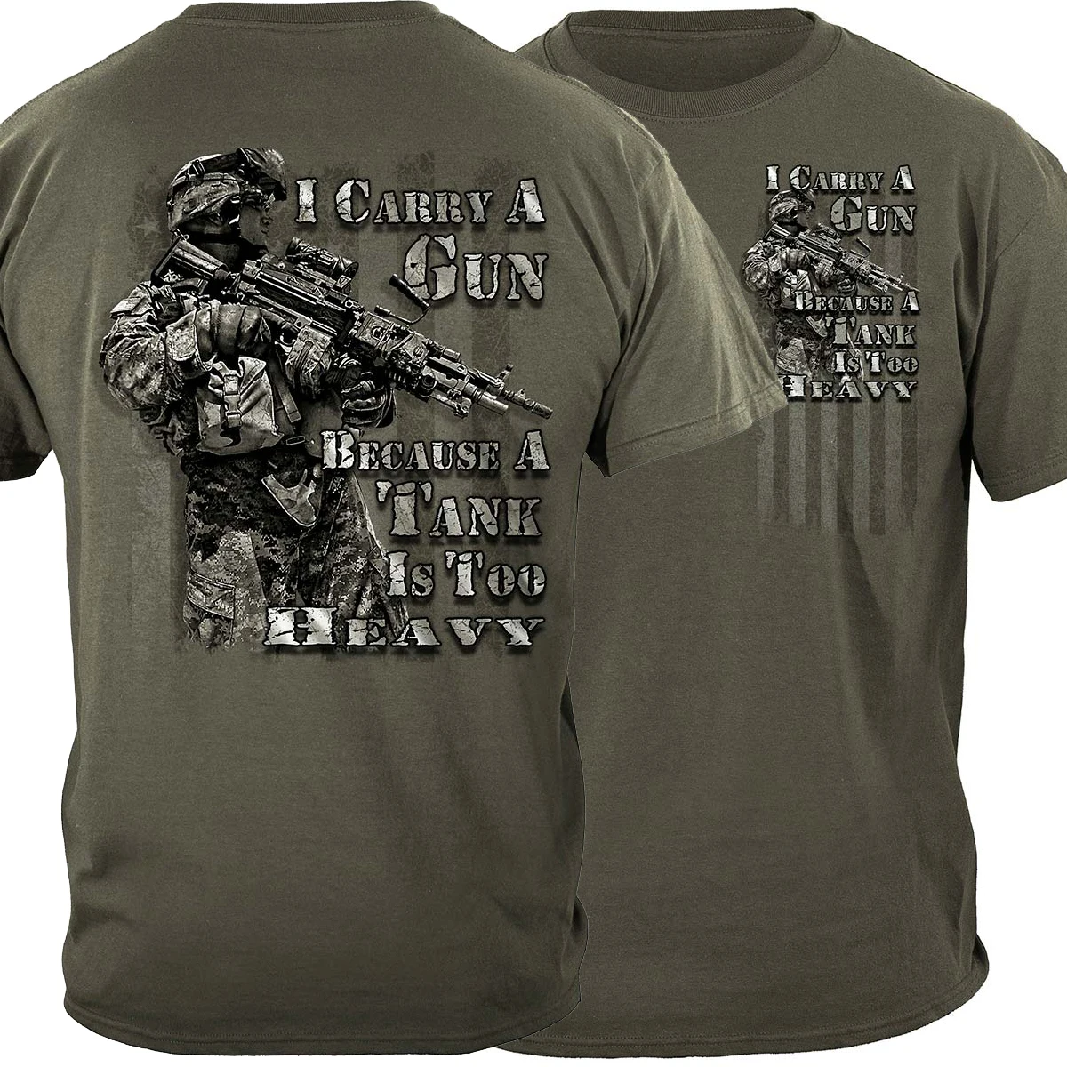 Som Nosiť Zbraň, Pretože Nádrže Je Príliš Ťažké. Americký Vojak T-Shirt. Letné Bavlnené O-Krku Krátke Rukáv Tričko Pánske Nové S-3XL