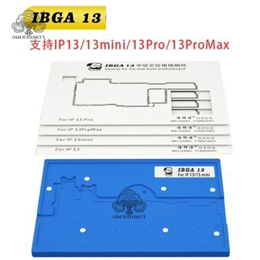 Mechanik iBGA 13 Pro 4in1 BGA Reballing Vzorkovníka Platformu Pre iPhone 13 mini pro max základná Doska Strednej Prepracovať Tin Oka Šablóny