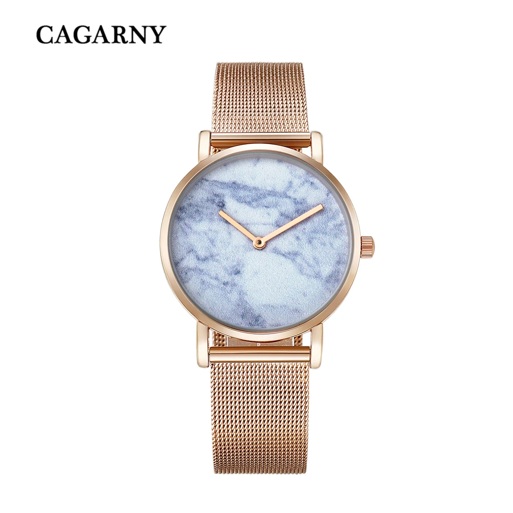 3.6 CM Elegantný Štýl Ženy, Hodinky, Luxusné Značky Cagarny Žien Quartz Hodinky Žena Rose Gold Nehrdzavejúcej Ocele Dámske Náramkové hodinky Nové
