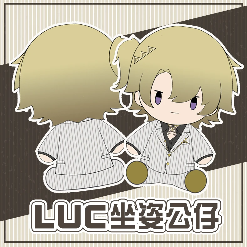 Hra Anime Vtuber Luxiem Luca Cosplay Roztomilý 30 CM Sede Jednotné Oblečenie Plyšové Hračky Bábiky a Handričkou Vianočné Darčeky