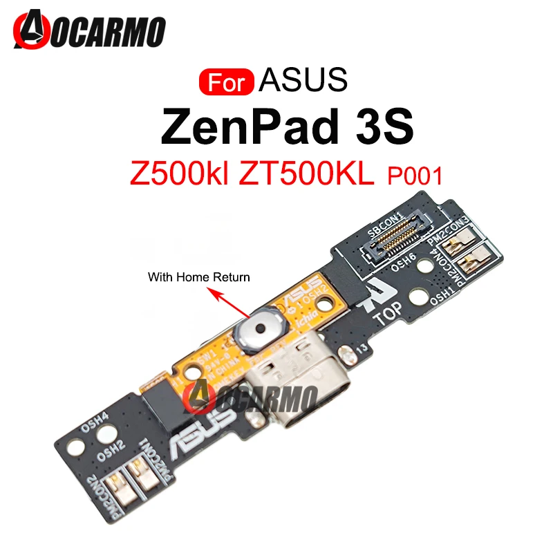 1Pcs USB Nabíjací Port Nabíjací Dok S Home Vrátiť Flex Kábel Náhradné Diely Na ASUS ZenPad 3S z500kl ZT500KL P001
