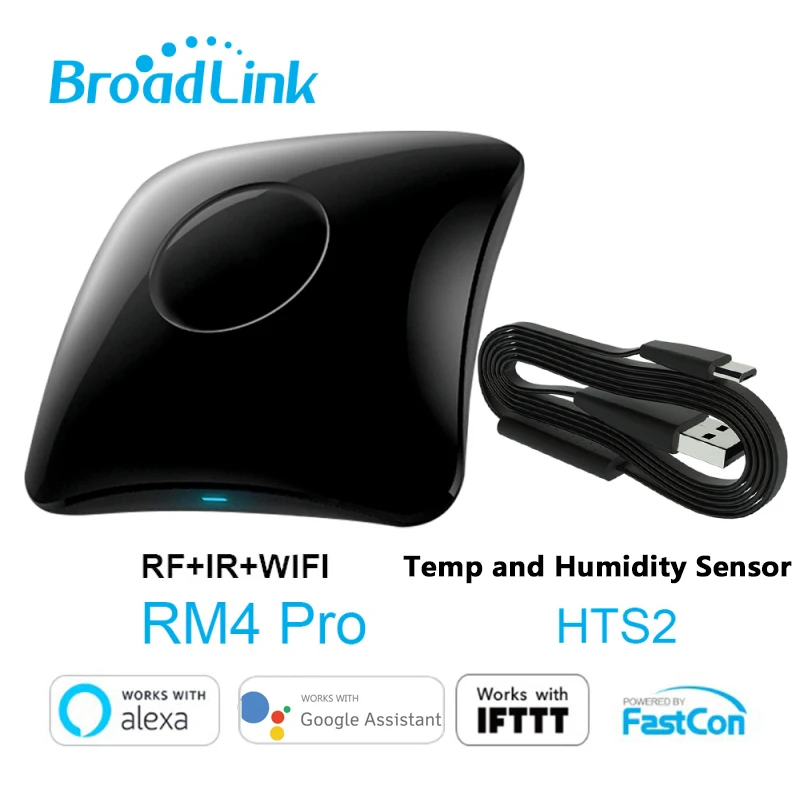 BroadLink RM4 Pro Bezdrôtový WiFi IČ RF Diaľkový ovládač S HTS2 Teplota A Vlhkosť, Senzor Smart Home Alexa Domovská stránka Google