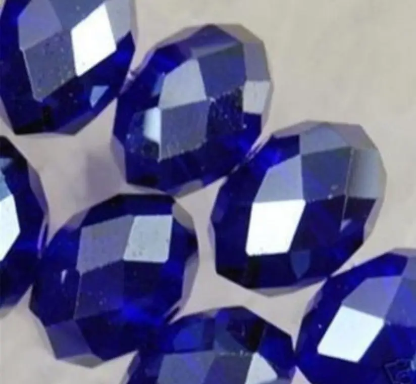 2015 nové Očarujúce šperky vysokej kvality Krásne 500pcs Modré Crystal Voľné Perličiek 4*6mm Veľkoobchod a maloobchod