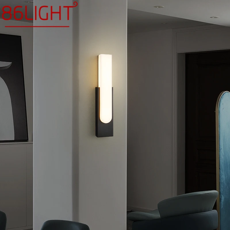 86 SVETLO Interiéru Mosadz Sconce Osvetlenie LED, 3 Farby Čiernej Medi Nástenné Svietidlo Jednoduché Art Decor pre Dom Obývacia Izba