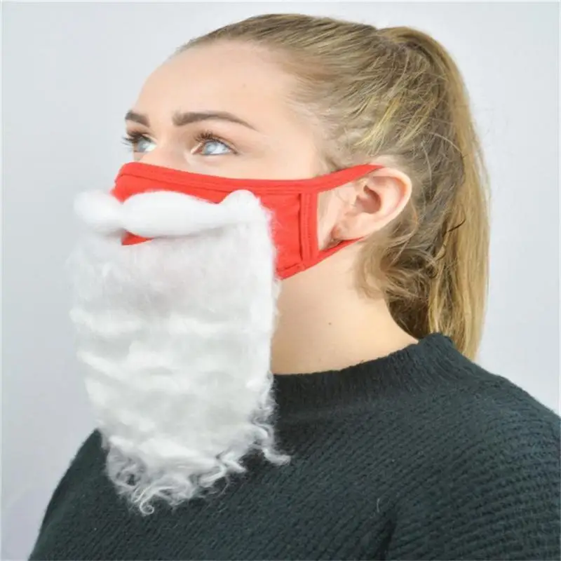 Biele Fúzy Santa Claus Maska Bavlna Vianočné Maska DIY Strany Cosplay Maškaráda Obliecť Kostým Zábavné Biele Fúzy Maska Dekor