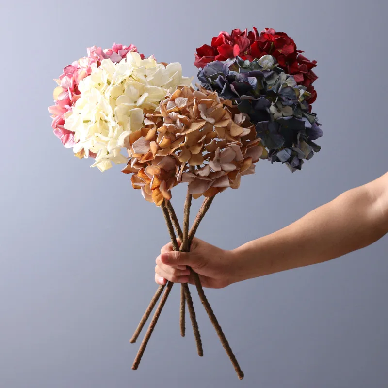2ks Pobočka Veľký Skúmie Umelé Kvety pre Domáce Stôl Dekorácie Hodvábne kvety, Svadba, Nevesta Holding Kytice