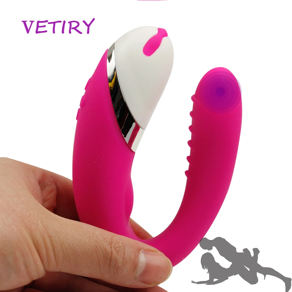 VETIRY U Shape Ohybný G-spot Vibrátor Klitorisu Pošvy Stimulátor Vibrátor Pár Zdieľať Erotické, Sexuálne Hračky pre Ženy Masturbácia