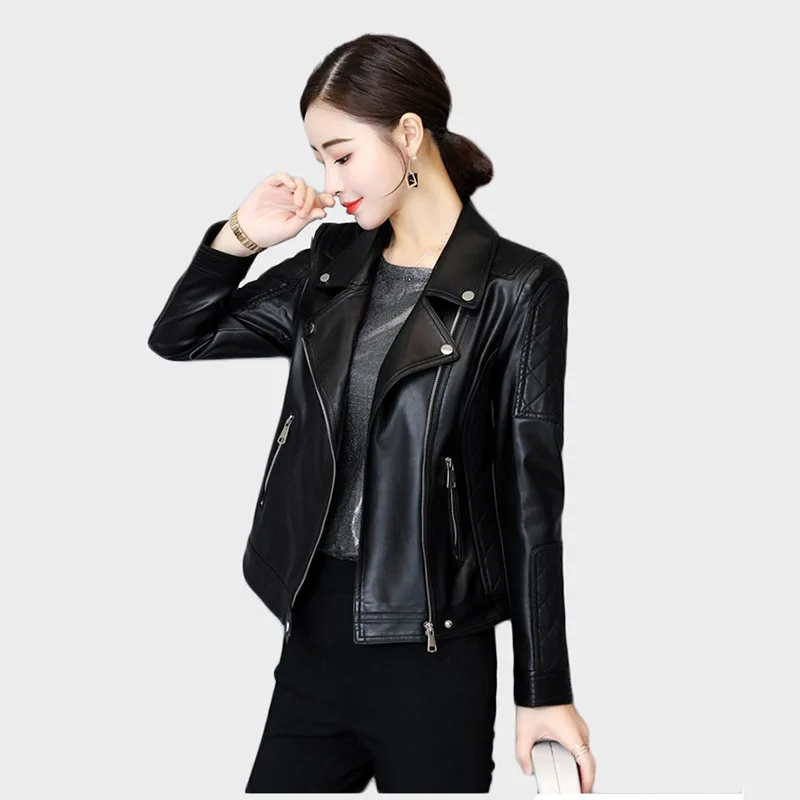 Štýlové oblečenie Žien Koženú bundu veľkosť jeseň Outwear kórejský štýl, Vysokú kvalitu krátke Kožené kabáty doprava zadarmo 100