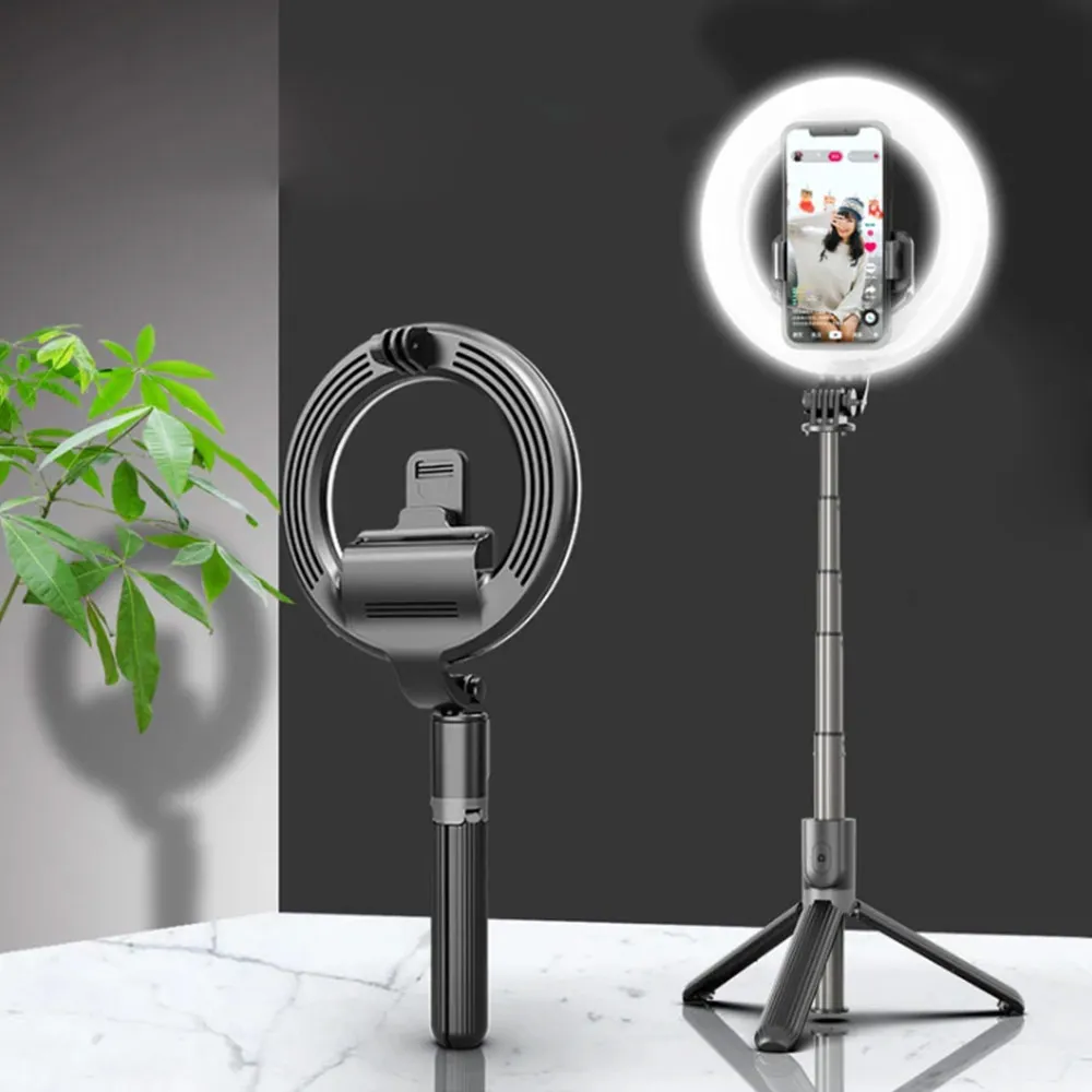 Bezdrôtové Bluetooth na Fotografovanie Vyplniť Ľahký Skladací 6inch Selfie Stick Krúžok Svetlo Ručné pracovnej Plochy LED Prsteň Svetla s Statív