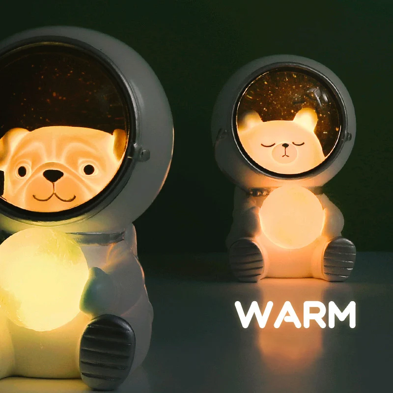 LED Roztomilé Zvieratko Astronaut Nočné Svetlo Tvorivé Spálňa Nočná Lampa AA Batérie Cartoon Šperky, Ozdoby Narodeniny Dovolenku Dary
