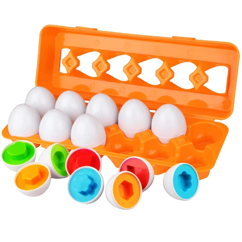 Batoľa Vajcia Nastaviť Hračky pre 1 2 3 Rokov Chlapci Dievčatá Farebné Triedenie Vzdelávacie Hračky Farby Zodpovedajúce Vajcia Hračky pre Deti