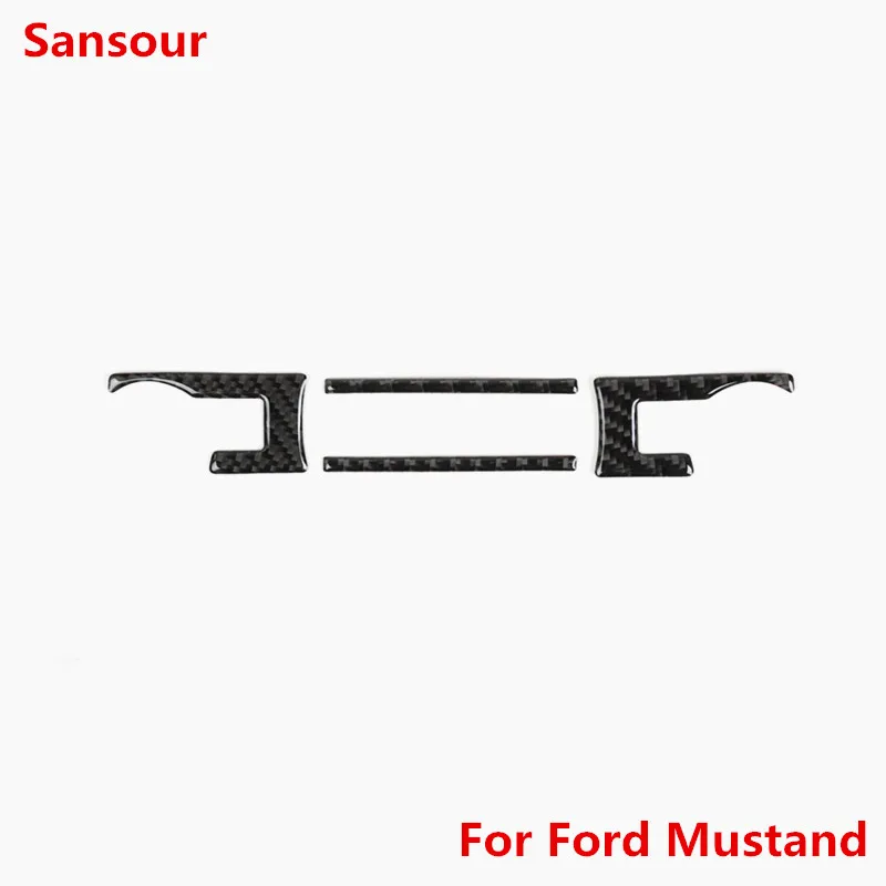Sansour Pre Ford Mustang Auto Príslušenstvo Audio Tlačidlo Dekorácie-Nálepky Uhlíkových Vlákien Interiér Auta Styling