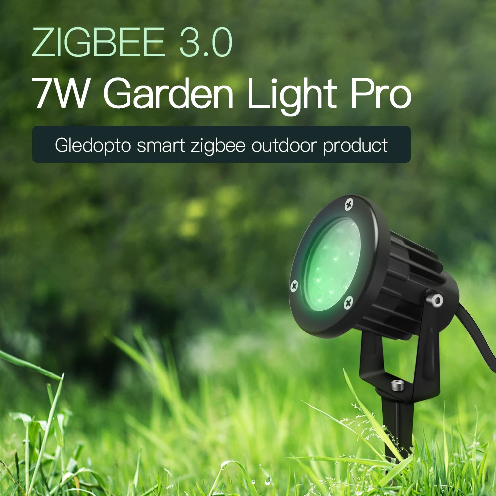 Zigbee 3.0 Pro Smart Vonkajší RGB+SCS 7W LED Spike Svetlá AC 110V 220V Záhradné Svietidlo Pre Grassplot Exteriér Strešné Trávnik Svadobné Party
