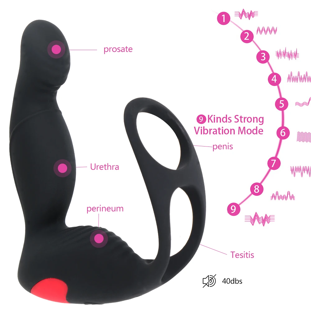 Vibrátor 9 Análny Režim Stimulátor Prostaty Zadok Plug Masér Oneskorenie Ejakulácie Sexuálne Hračky Pre Mužov Erotické Dospelých Produkty L1