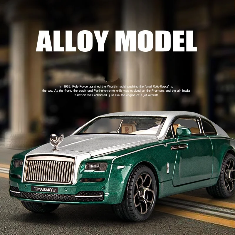 1/22 Rolls Royce MANSORY Wraith Zliatiny Luxy Modelu Auta Diecast Kovové Hračky Vozidlo Vytiahnuť Späť Auta Simulácia Zvuku Svetlo Deti Darček