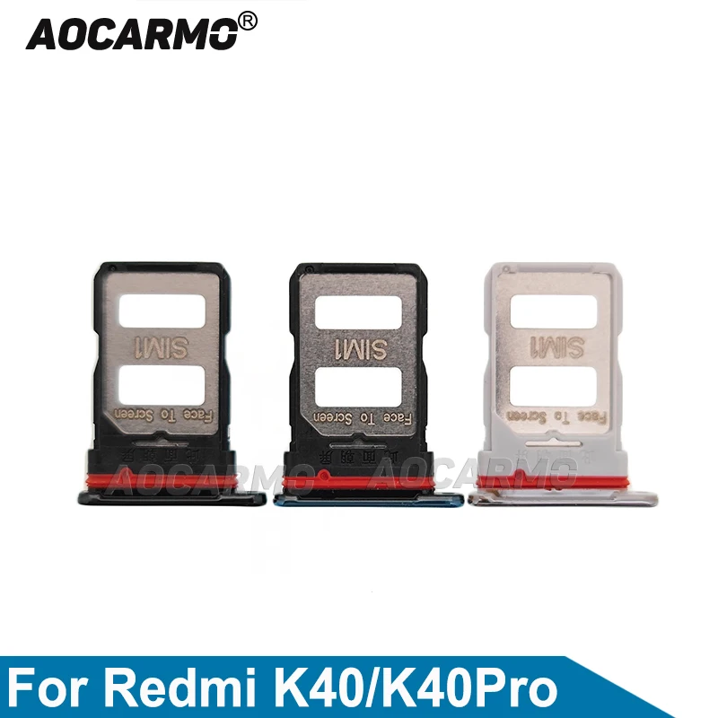Aocarmo Pre Xiao Redmi k40 /K40 Pro Dual Sim Držiak Slot Náhradný Diel