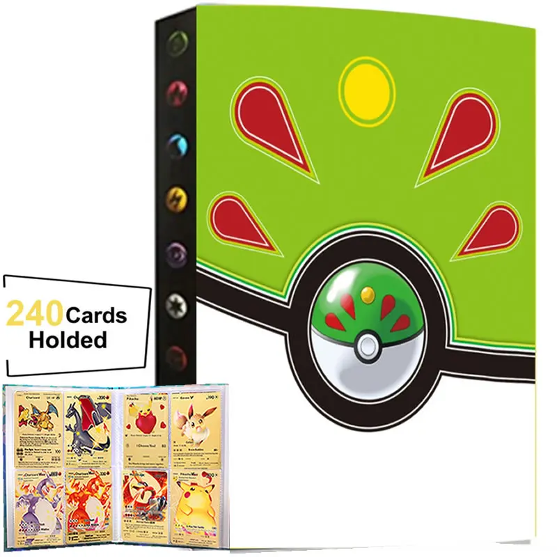 4 Vrecku 240 Karty Pokemon Album Karty Držiteľ Playing Hra Cartoon Anime Pokémon Mapu Kolektory Knihy Binder Zložky Načítaný Zoznam
