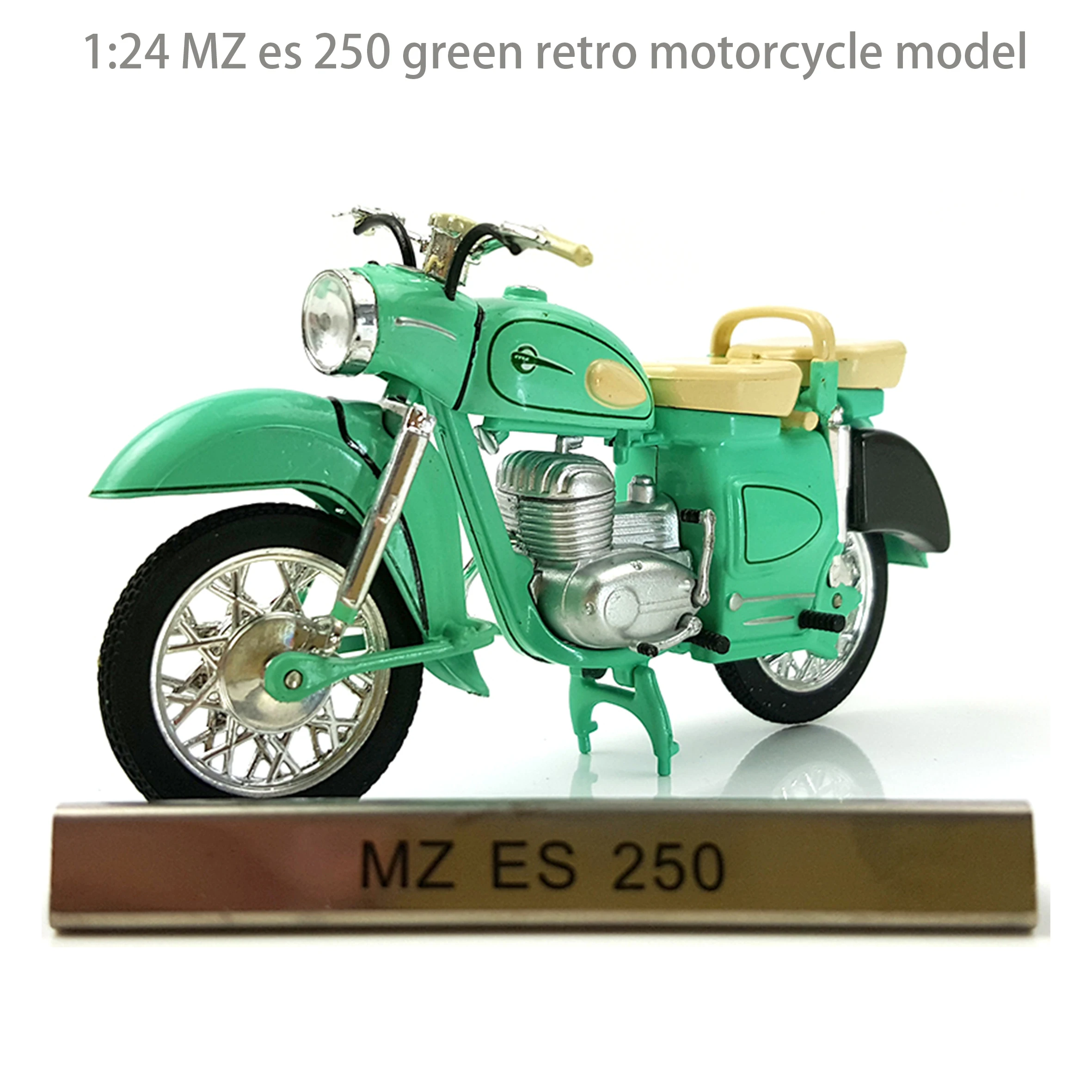 Zriedkavé 1:24 MZ es 250 zelená retro model motocykla Semi zliatiny hotového výrobku model