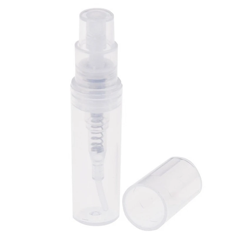 100ks 3ml Mini Jasné, Plastové Naplniteľné Spreji Parfum ústna voda Rozprašovač 