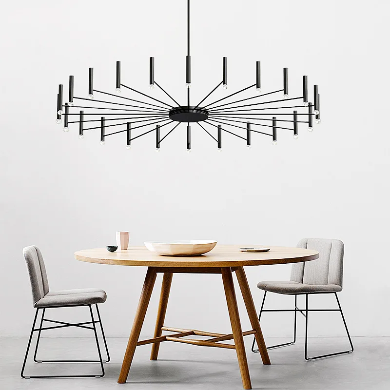 Nordic dizajnér lustre zmluvne iny vietor obývacia izba hotel s oblečením post-moderného umenia osvetlenie