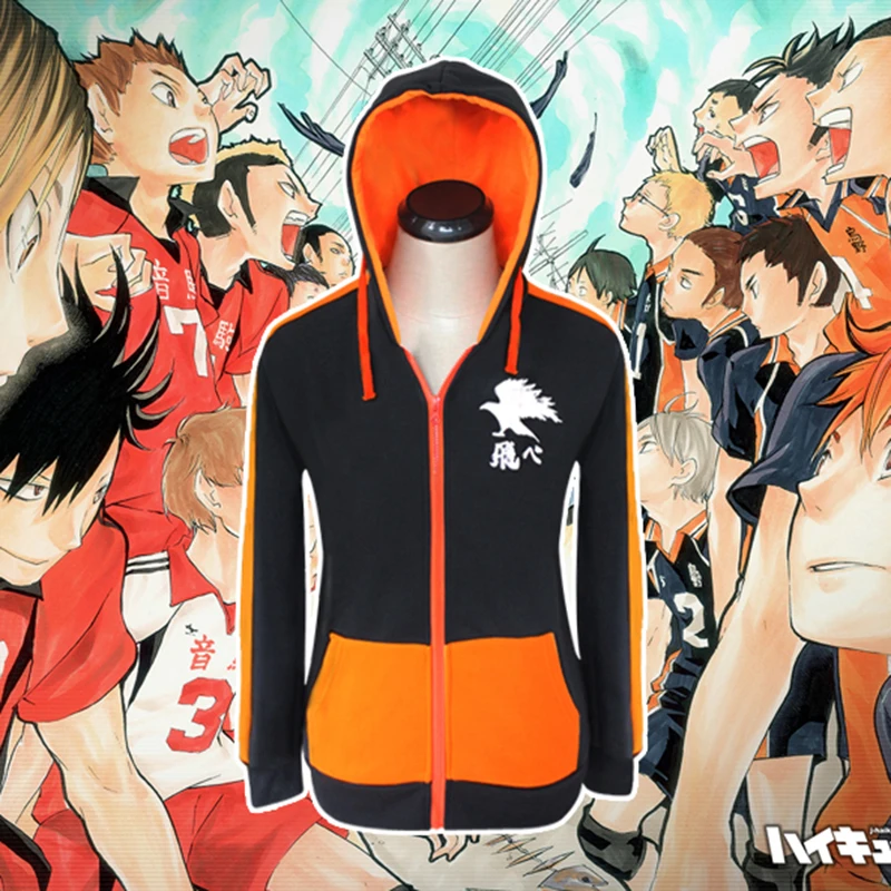 Nový Príchod vysokej kvality Zmiešané farby custome Anime volejbal mladistvých výšivky Hoodies Vojsko vyhovovali cosplay šaty