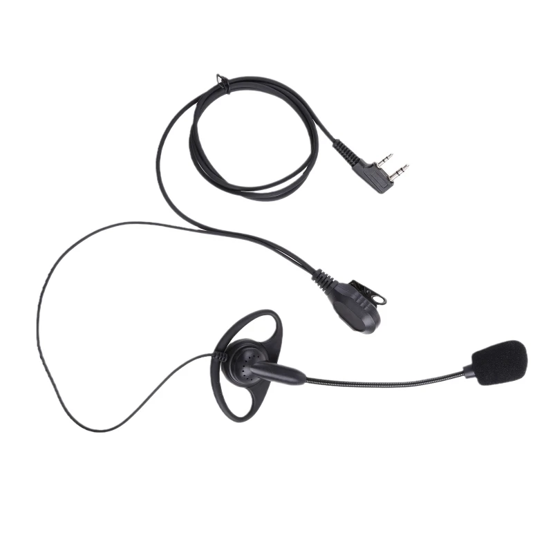 D-Shape PTT Slúchadlo Headset s Ramienkovým Mikrofónom pre kenwood UV5R HYT TC286